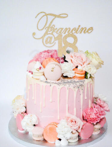 Debut Pink Birthday Tall Cake
