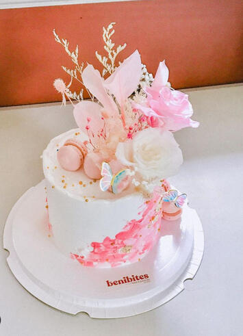 Pink bridal shower cake