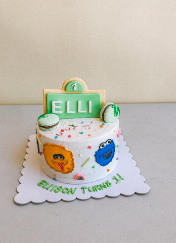 Sesame Street 1st birthday cake