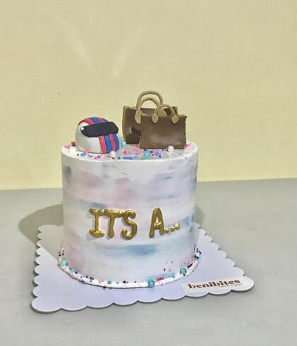 Gender reveal cake